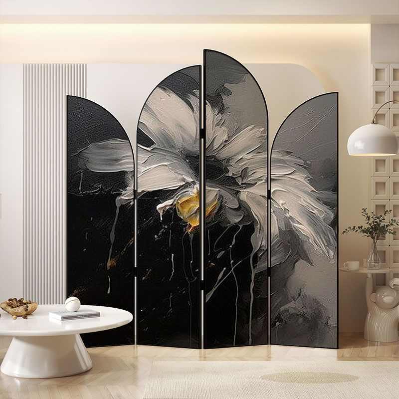 屏风隔断客厅奶油风可折叠移动入户玄关简约现代正对门口遮挡屏风