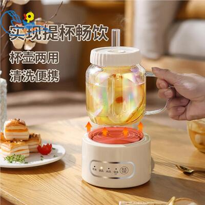 粤尔德直供迷你电热杯办公带吸管茶漏单人煮茶器多功能养生壶