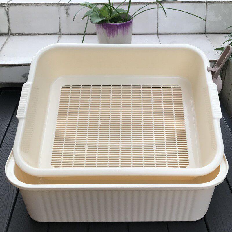宠物猫厕所双层猫砂盆加大号猫厕所防臭隔臭猫沙盆猫咪兔子龟苗盆