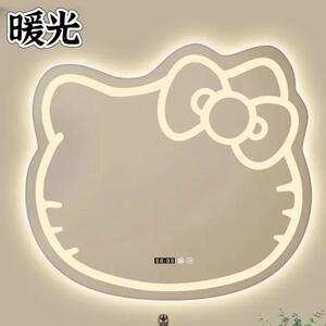 网红美妆镜Kitty猫咪化妆镜家居梳妆镜LED 灯智能触屏