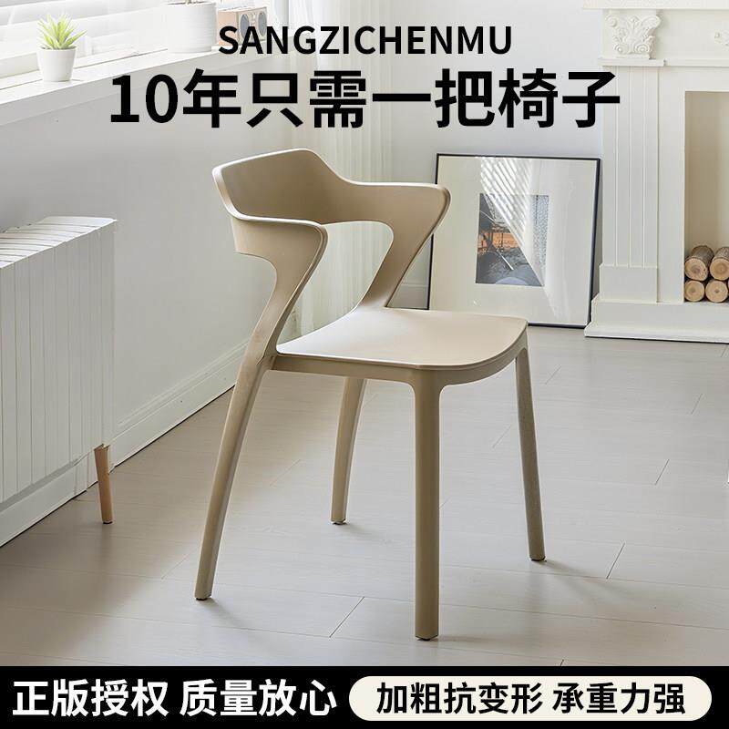 餐桌椅椅子出租房家用餐椅靠背塑料加厚用新款商业饭厅北欧餐桌椅