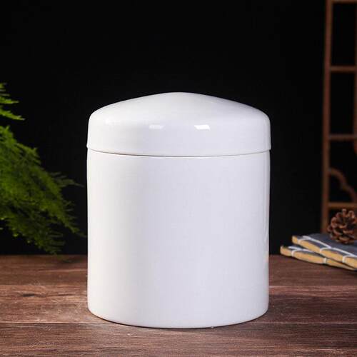 密封罐陶瓷器骨灰坛殡葬用品宠物骨灰坛纯白储物罐骨灰盒灵宠物罐