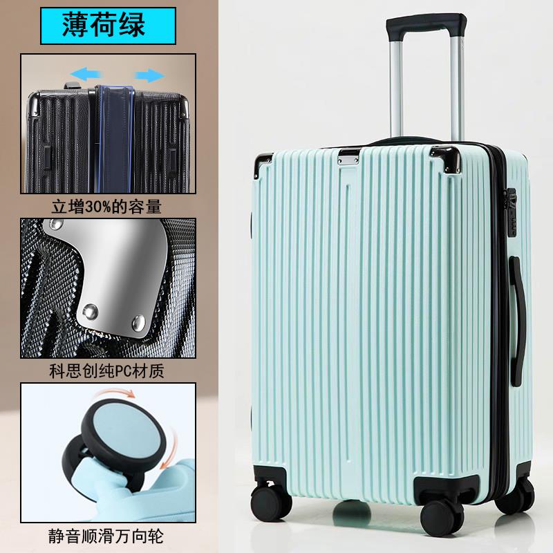 正品225新款0行李箱女结实耐用加厚2箱8寸PC旅行码拉杆22寸学生密
