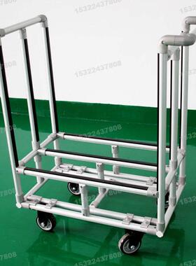 精益管周转车第三代铝合金线棒物料车手推车 工厂设计用物料推车