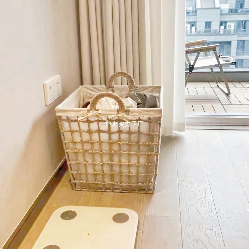 脏衣篓衣篮服KUX收纳家筐用脏衣篮卧室脏衣筐洗衣子i红ns风网高颜