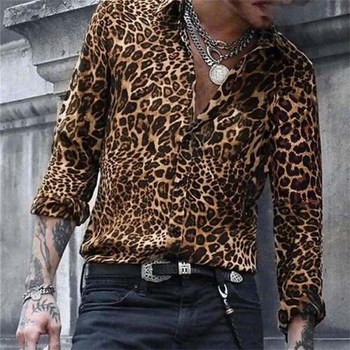 Stylish Menswear Men's Long-Sleeve Button-Down Denim Shirt -