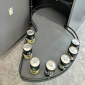 厨房转角拉角篮角转飞碟拉篮厨128房橱柜多功能旋转拐柜橱置物架