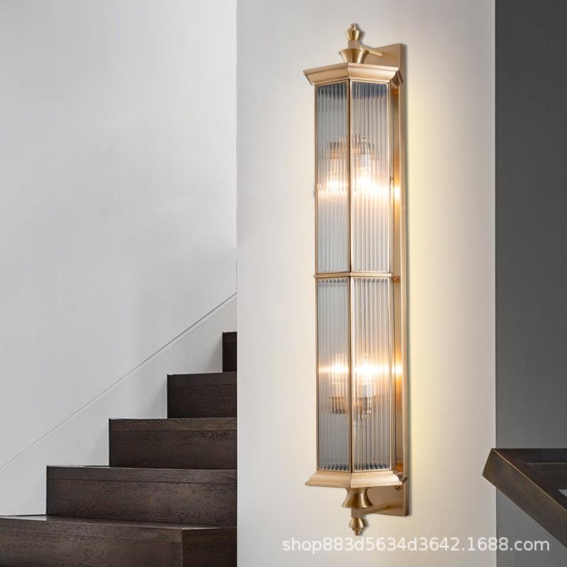 L1908户外壁灯防水全走铜廊过阳台灯室外庭院灯新中道式墅大门别