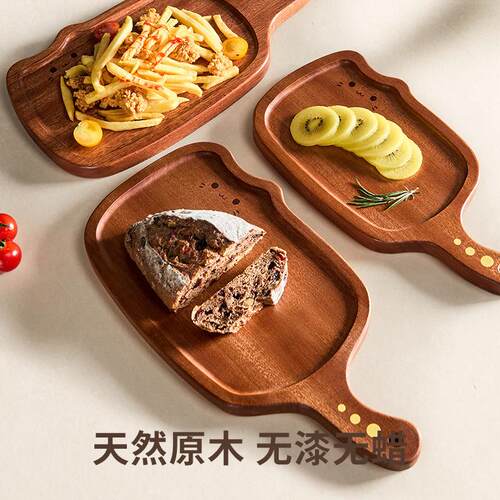 Home-use steak platter, wooden Western dessert display, West
