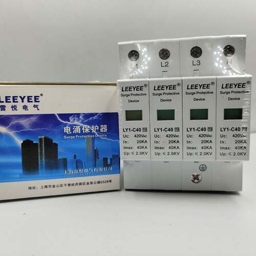 LEEYEE浪涌保护器LY1-DCB一级二级防雷 电涌浪涌保护器40/80/15KA