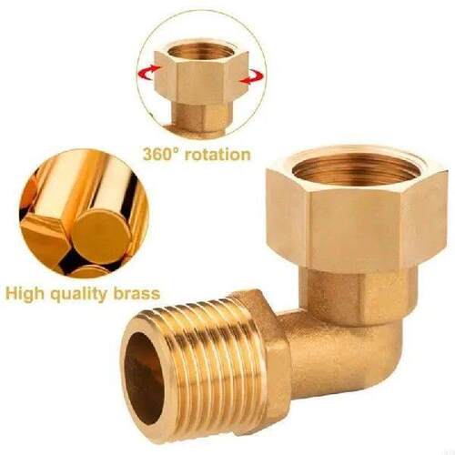 2pcs Brass Inch 90 Degree Pipe Fitting Joint for Plumbing &