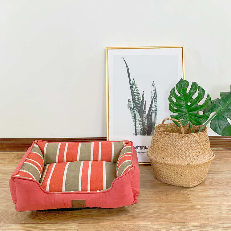 狗来运四季狗窝仿麻可拆洗泰迪比熊法斗大中小型犬宠物窝垫猫窝