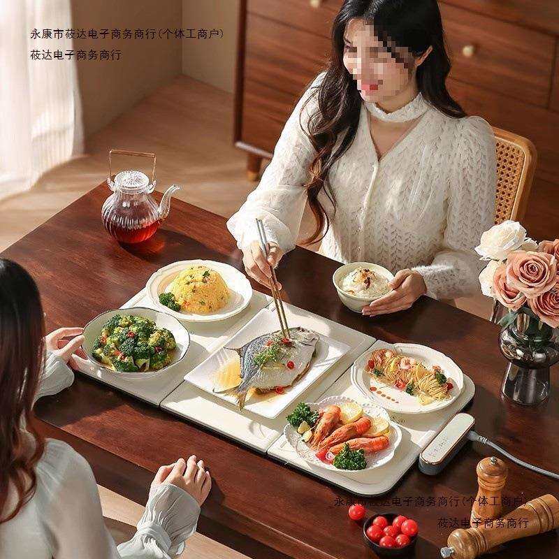 餐桌加热电热板热菜方形垫家用暖多功能保温饭菜保温板菜板德包邮