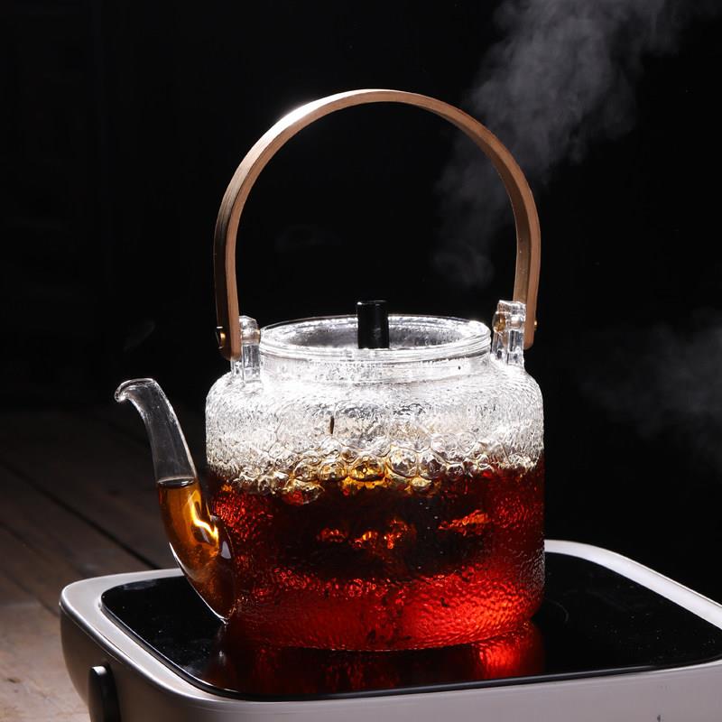 六和堂耐热玻璃茶壶电陶瓷炉茶壶竹柄提梁茶壶大水壶