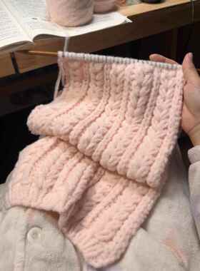 【秋冬上新】云朵棉围巾毛线手工diy编织围脖秋冬保暖礼物送女生
