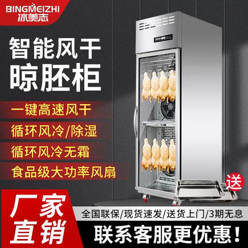 冰美志商用智能晾鸭柜烤鸭烧鸭烧鹅烧腊五花肉风干冷藏风冷晾胚柜