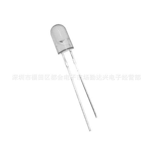 高亮f5无边白发红5mm红光红色指示灯直插件led灯珠发光二级管