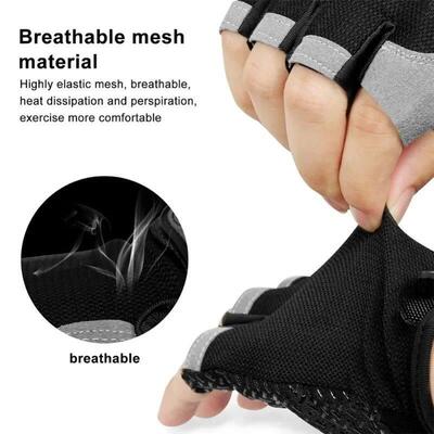 Half Finger Gloves Gym Fitness Anti-Slip Women Men Gel Pad G