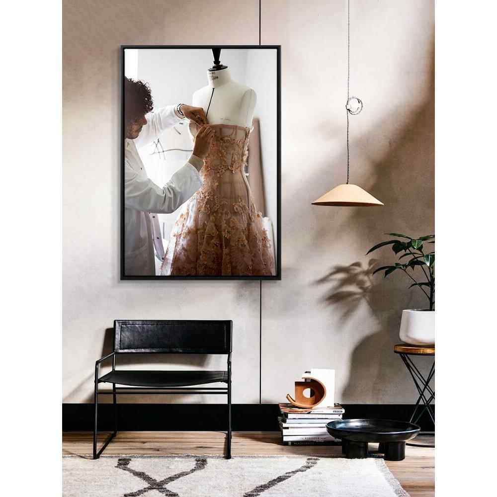 高级感服装设计店挂画试衣间女装工作室壁画卧室房间衣帽间装饰画
