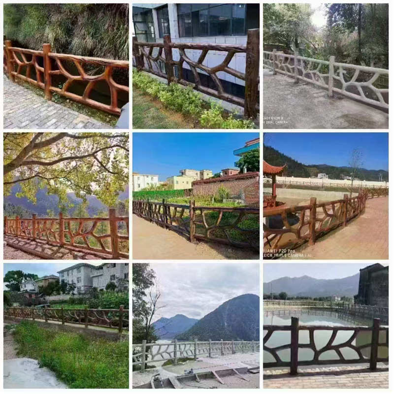 水泥护栏仿木漆 耐候防晒木纹漆厂家水泥围栏专用漆仿木纹漆