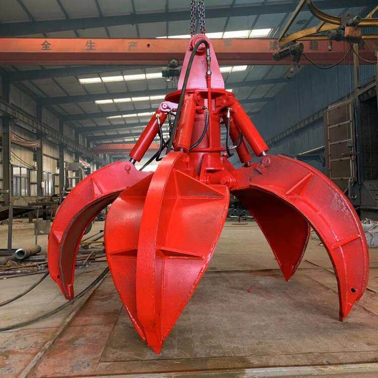 360度旋转4瓣5瓣行车梅花抓斗 挖掘机液压莲花抓钢机