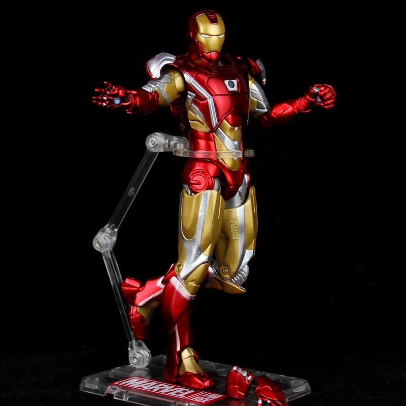 正品复仇者联盟钢铁侠MK46人多关可动发光非合金4玩具7寸节偶模型
