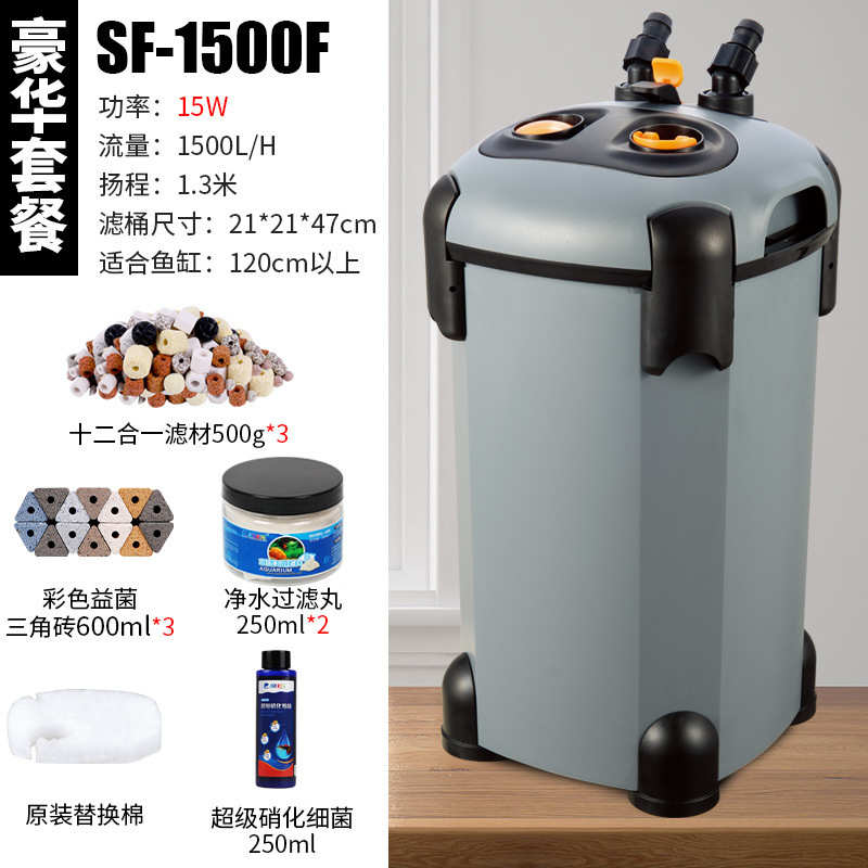 循环草过滤家用三合一缸外滤过滤器水族箱桶水缸筒净水外置鱼缸