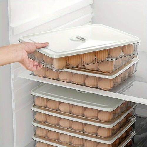 Plastic Egg Container with Lid - 24 Compartment Anti-Fall