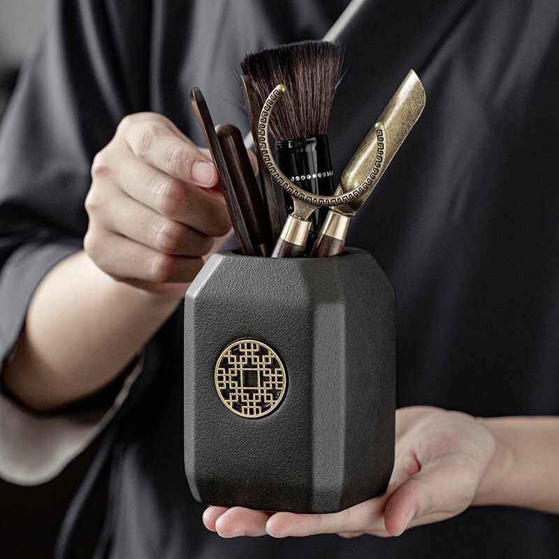 羊脂玉茶具配件黑檀实木茶道六君子套装整套泡茶工具茶夹茶勺茶针,餐饮具,茶具礼盒,淘宝优惠券,粉丝福利购,淘宝优惠卷