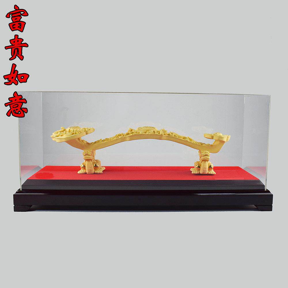 绒沙金如意摆件礼品乔迁家居客厅电视酒柜玄关博古架装工艺品镀金