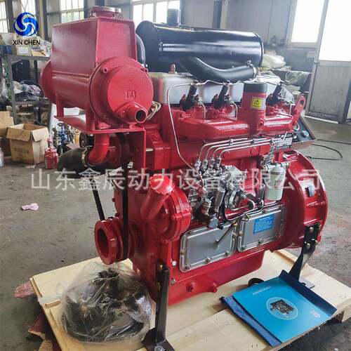 4100C船用柴油机四缸水冷40KW/54马力适配挂桨机海淡水交换器