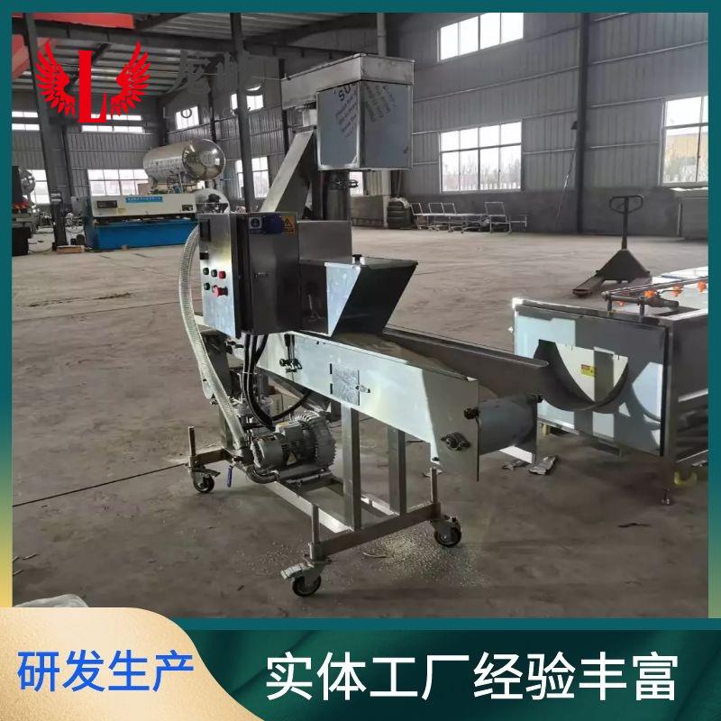 商用无骨鸡柳上糠机600型裹雪花片设备不锈钢材质鸡肉条挂糠机