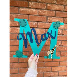 墙欧美门牌名字艺术 化木质英文字母字母 木制装 饰品家居畅销个性