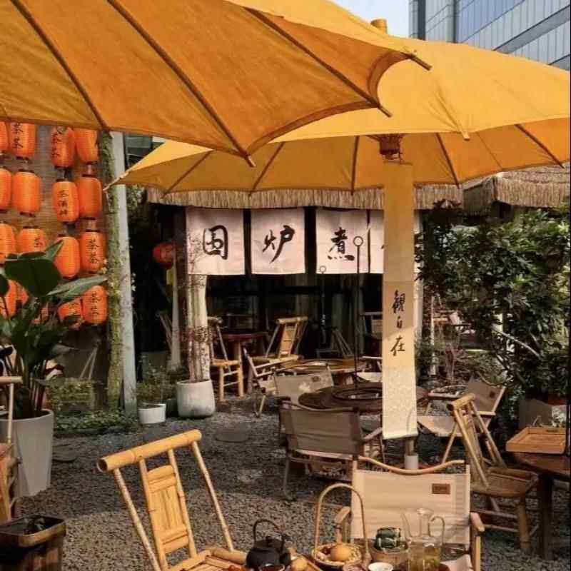 #桐物新老工坊泾县式大油7rC7kFy2伞户外布油纸伞防雨油古风庭院