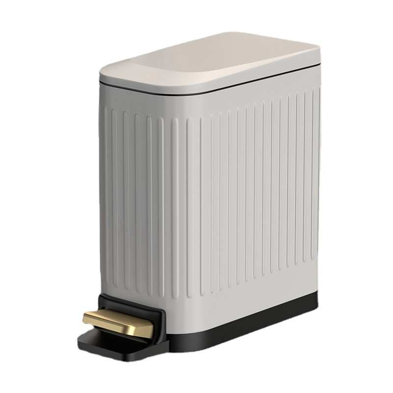 夹缝垃圾桶卫生间厕所脚踏式不锈钢轻奢高颜值家用客厅厨房创意小