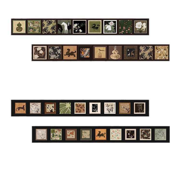 中古风客厅装饰画法式复古两联沙发背景墙挂画高级感横版大幅挂画,家居饰品,现代装饰画,淘宝优惠券,粉丝福利购,淘宝优惠卷