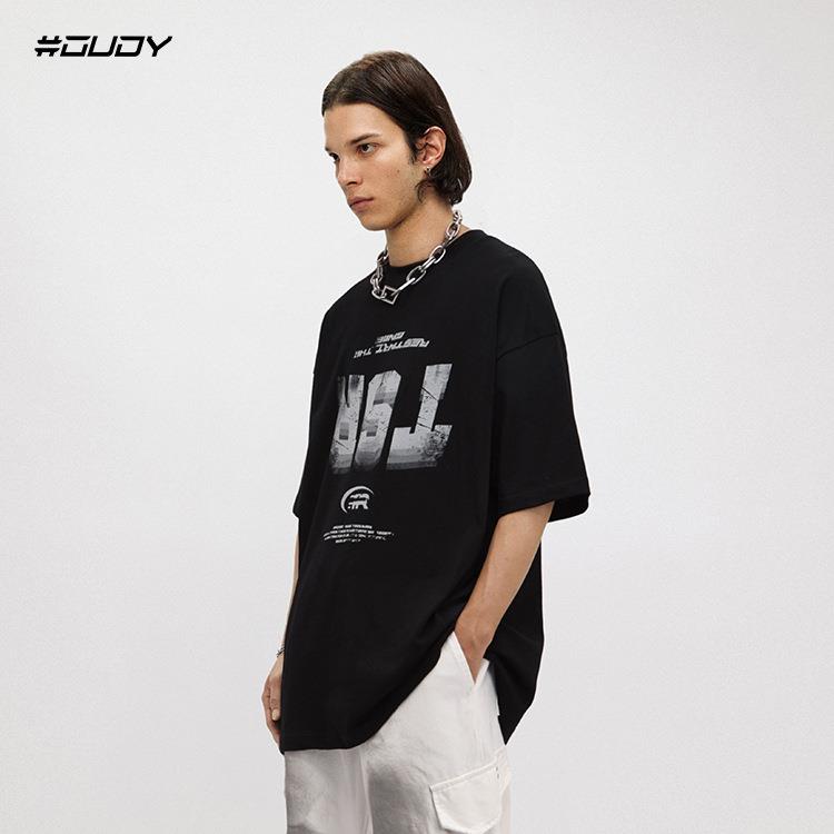 trendy T-shirt pattern brand creative inverted