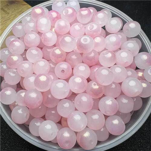 8mm Glass Beads Beautiful Multicolor Beads Handmade Diy Brac