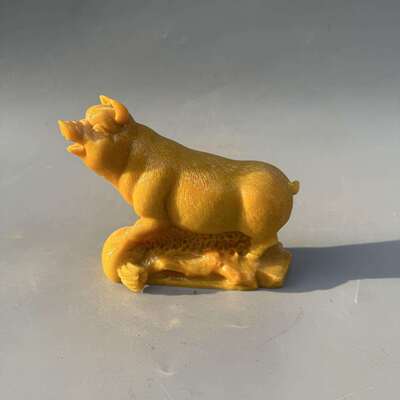 仿树脂生肖猪摆件 树脂十二生肖猪家居办公摆件工艺品