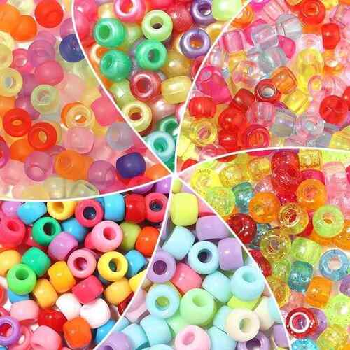 Hair beads pony beads hole Plastic Hair Bead Accessories