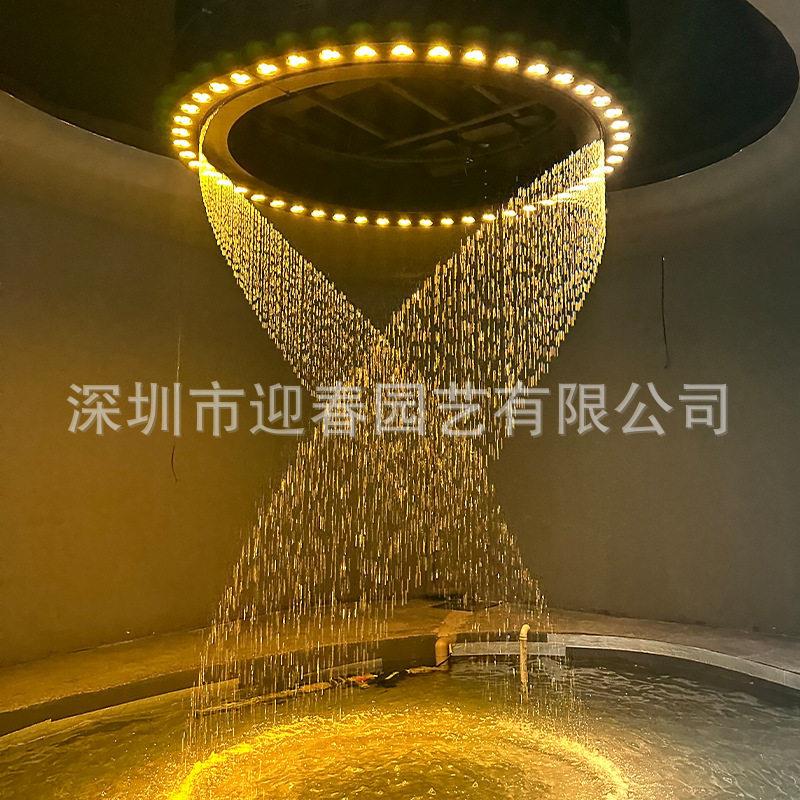 光钎拉线尼龙水帘水幕流水景观瀑布水幕墙数字水帘水幕室内室外