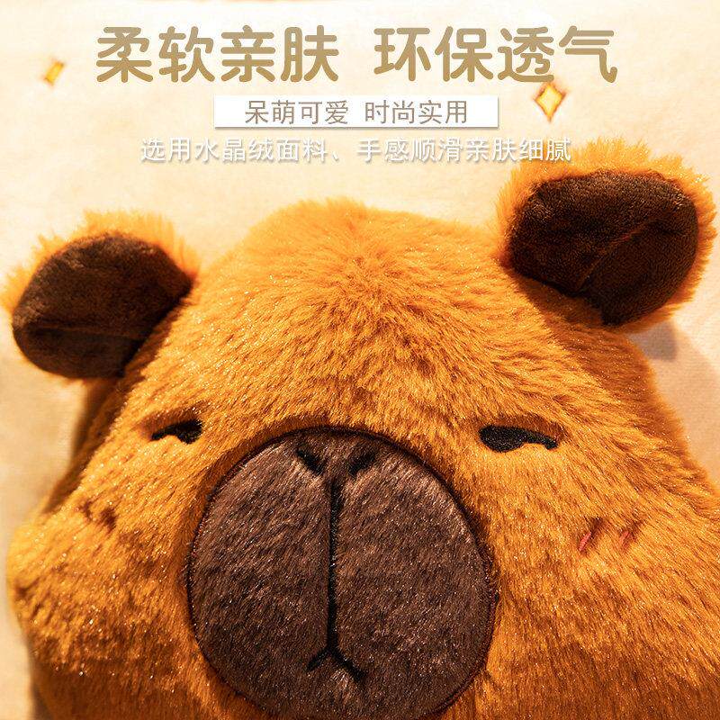 水豚二抱枕被睡子两用加厚办室靠公枕折叠午枕头毯子合一WBL-BZB-
