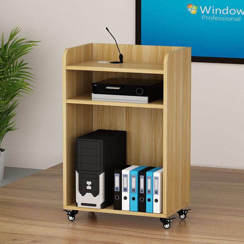 讲台桌会议室演讲台迎宾接待台收银台带轮可移动讲桌主席台咨客台