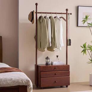 全实木挂衣架落地卧室家用客厅衣帽架置物架简易房间床边衣服架子