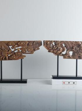 现代新中式样房售楼处酒店龙刻艺术雕摆件家凤居客GD-A1203厅禅板