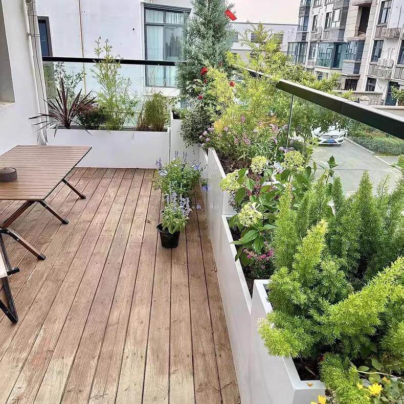 不锈钢花箱户外金属花箱露台阳台天台庭院外摆可种植箱定制花箱