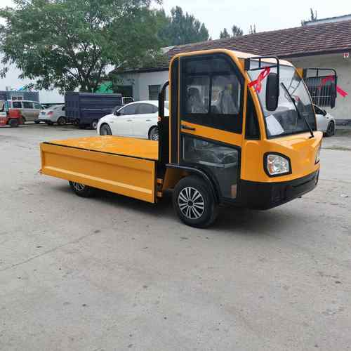 电动四轮液压尾板车六桶垃圾桶装载车物业社区生活垃圾转运车