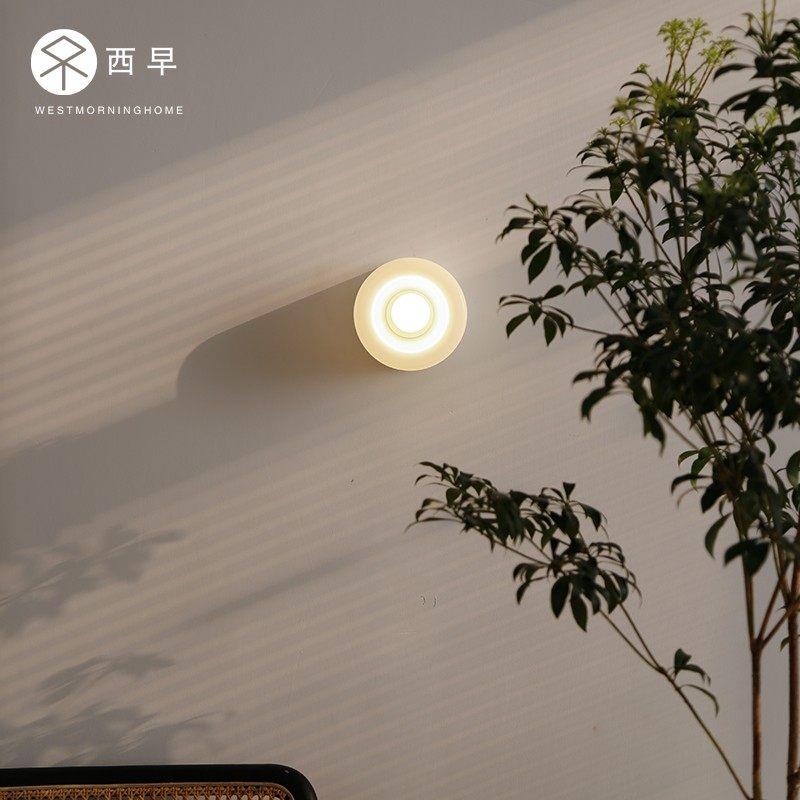 西早 中古包豪斯后现代极简玻璃壁灯 个性店铺民宿过道卧室壁灯