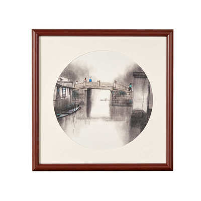 字画装裱画框任意尺寸装框外框架表书法字国画挂墙实木可定安金