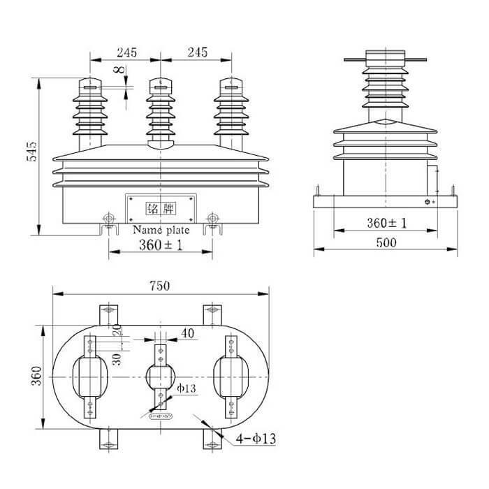 大连二互5KVV及以下电流、电压组合感3LAX器JLSZ5-01W